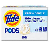 Tide Free and Gentle Laundry Detergent Pods, 81 Count, Unscented and Hypoallergenic for Sensitive Skin